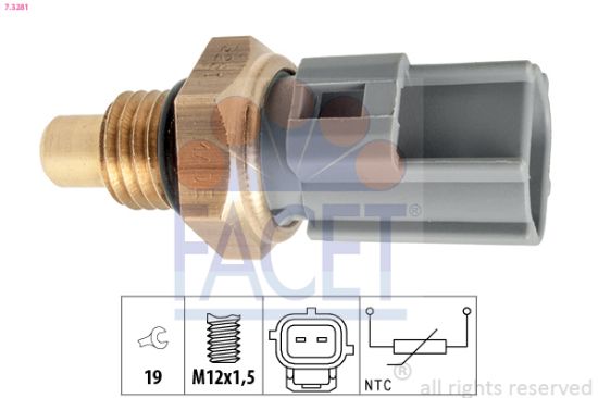 Obrázok Senzor teploty paliva FACET Made in Italy - OE Equivalent 73281