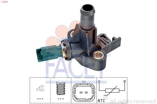 Obrázok Snímač teploty chladiacej kvapaliny FACET Made in Italy - OE Equivalent 73318
