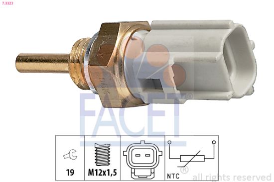 Obrázok Snímač teploty chladiacej kvapaliny FACET Made in Italy - OE Equivalent 73323