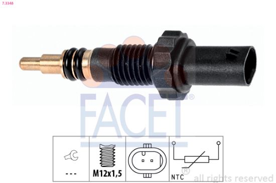 Obrázok Snímač teploty chladiacej kvapaliny FACET Made in Italy - OE Equivalent 73348
