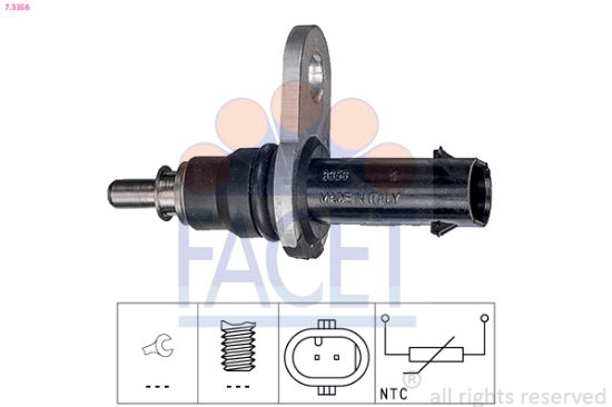 Obrázok Snímač teploty oleja FACET Made in Italy - OE Equivalent 73356