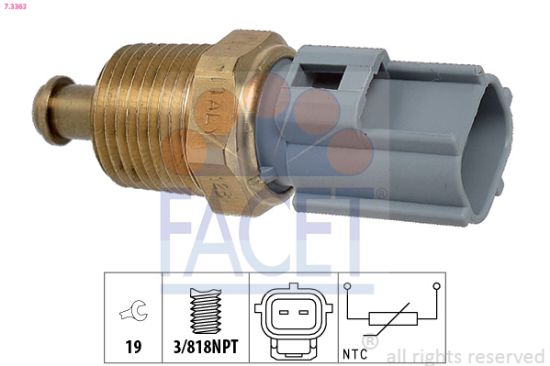 Obrázok Snímač teploty oleja FACET Made in Italy - OE Equivalent 73363