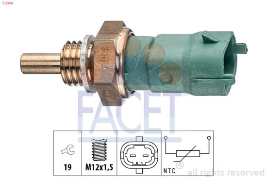 Obrázok Senzor teploty paliva FACET Made in Italy - OE Equivalent 73364