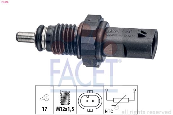 Obrázok Snímač teploty oleja FACET Made in Italy - OE Equivalent 73378