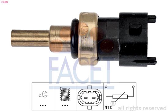 Obrázok Snímač teploty chladiacej kvapaliny FACET Made in Italy - OE Equivalent 73395