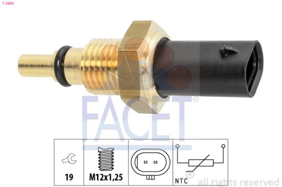 Obrázok Snímač teploty oleja FACET Made in Italy - OE Equivalent 73400