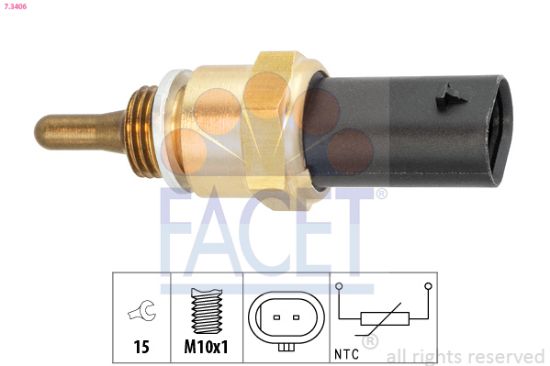 Obrázok Snímač teploty oleja FACET Made in Italy - OE Equivalent 73406