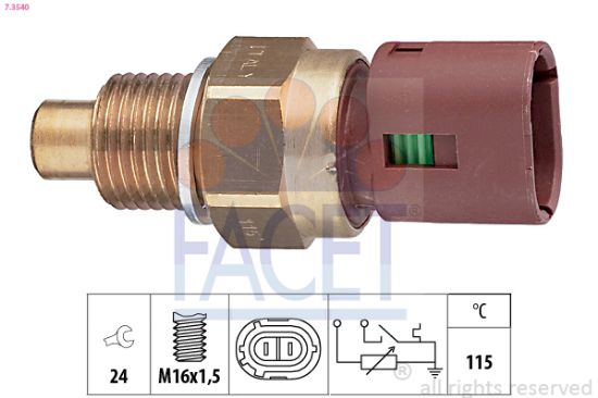 Obrázok Snímač teploty chladiacej kvapaliny FACET Made in Italy - OE Equivalent 73540