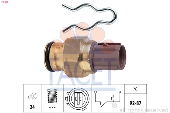 Obrázok Teplotný spínač ventilátora chladenia FACET Made in Italy - OE Equivalent 75285