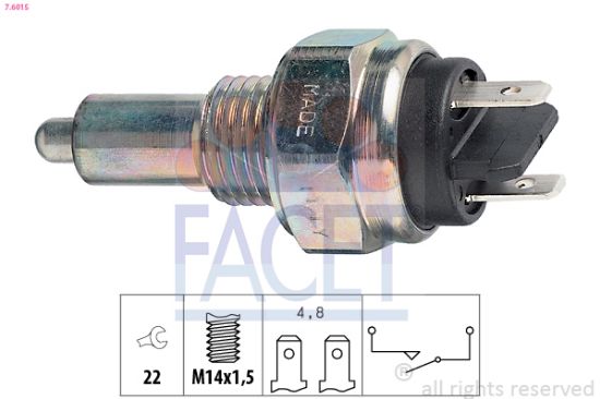 Obrázok Spínač cúvacích svetiel FACET Made in Italy - OE Equivalent 76015