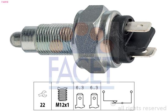 Obrázok Spínač cúvacích svetiel FACET Made in Italy - OE Equivalent 76019