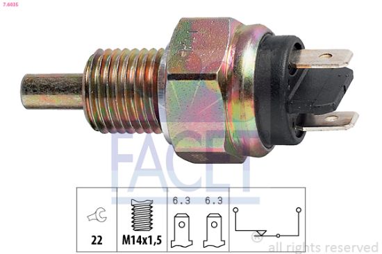 Obrázok Spínač cúvacích svetiel FACET Made in Italy - OE Equivalent 76035
