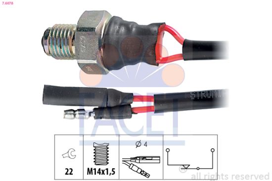 Obrázok Spínač cúvacích svetiel FACET Made in Italy - OE Equivalent 76002