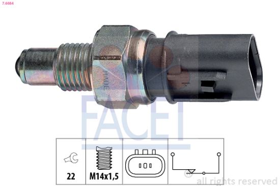 Obrázok Spínač cúvacích svetiel FACET Made in Italy - OE Equivalent 76084