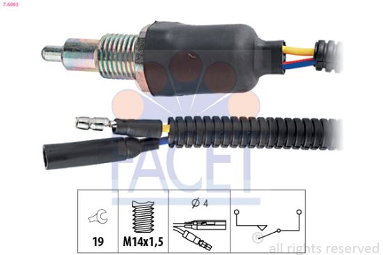Obrázok Spínač cúvacích svetiel FACET Made in Italy - OE Equivalent 76093