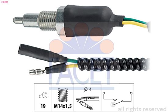 Obrázok Spínač cúvacích svetiel FACET Made in Italy - OE Equivalent 76094