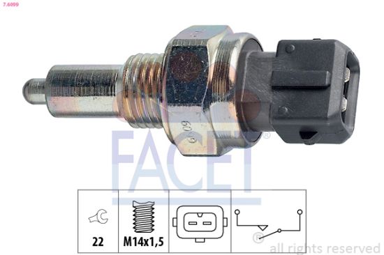 Obrázok Spínač cúvacích svetiel FACET Made in Italy - OE Equivalent 76099