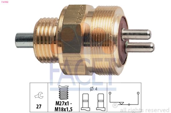 Obrázok Spínač cúvacích svetiel FACET Made in Italy - OE Equivalent 76102