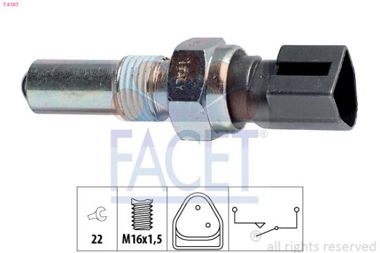 Obrázok Spínač cúvacích svetiel FACET Made in Italy - OE Equivalent 76107