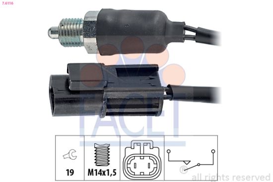 Obrázok Spínač cúvacích svetiel FACET Made in Italy - OE Equivalent 76116