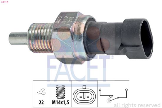 Obrázok Spínač cúvacích svetiel FACET Made in Italy - OE Equivalent 76117