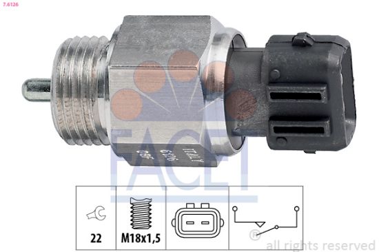 Obrázok Spínač cúvacích svetiel FACET Made in Italy - OE Equivalent 76126