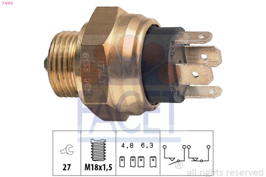 Obrázok Spínač cúvacích svetiel FACET Made in Italy - OE Equivalent 76153