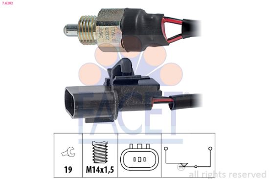 Obrázok Spínač cúvacích svetiel FACET Made in Italy - OE Equivalent 76202