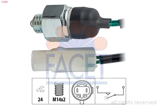 Obrázok Spínač cúvacích svetiel FACET Made in Italy - OE Equivalent 76206