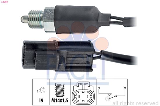 Obrázok Spínač cúvacích svetiel FACET Made in Italy - OE Equivalent 76209