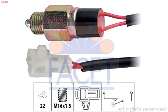 Obrázok Spínač cúvacích svetiel FACET Made in Italy - OE Equivalent 76220