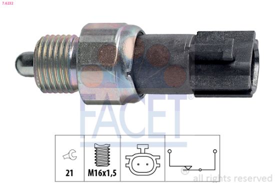 Obrázok Spínač cúvacích svetiel FACET Made in Italy - OE Equivalent 76232