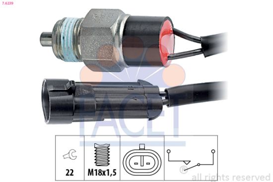 Obrázok Spínač cúvacích svetiel FACET Made in Italy - OE Equivalent 76239