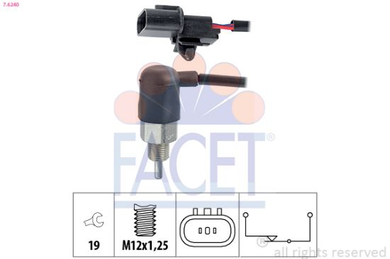 Obrázok Spínač cúvacích svetiel FACET Made in Italy - OE Equivalent 76240