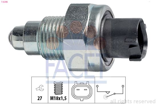 Obrázok Spínač cúvacích svetiel FACET Made in Italy - OE Equivalent 76246