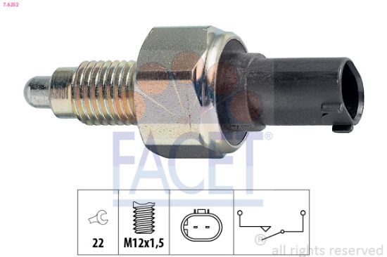 Obrázok Spínač cúvacích svetiel FACET Made in Italy - OE Equivalent 76252