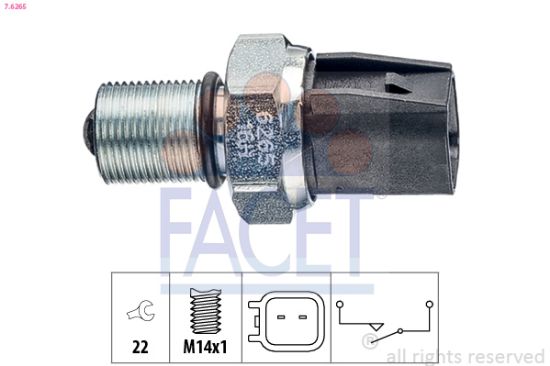 Obrázok Spínač cúvacích svetiel FACET Made in Italy - OE Equivalent 76265