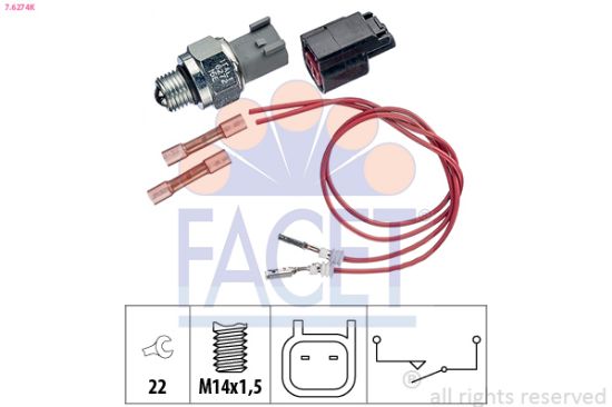 Obrázok Spínač cúvacích svetiel FACET Made in Italy - OE Equivalent 76274K