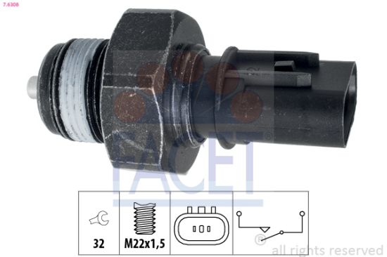 Obrázok Spínač cúvacích svetiel FACET Made in Italy - OE Equivalent 76308