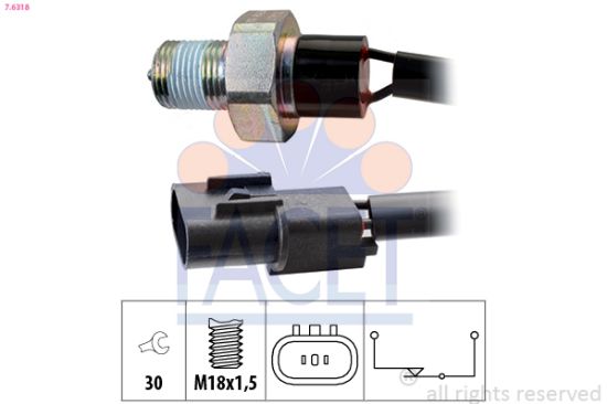 Obrázok Spínač cúvacích svetiel FACET Made in Italy - OE Equivalent 76318