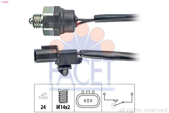 Obrázok Spínač cúvacích svetiel FACET Made in Italy - OE Equivalent 76342