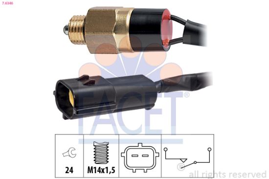Obrázok Spínač cúvacích svetiel FACET Made in Italy - OE Equivalent 76346