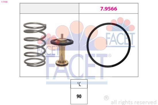 Obrázok Termostat chladenia FACET Made in Italy - OE Equivalent 77945