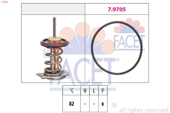 Obrázok Termostat chladenia FACET Made in Italy - OE Equivalent 77951