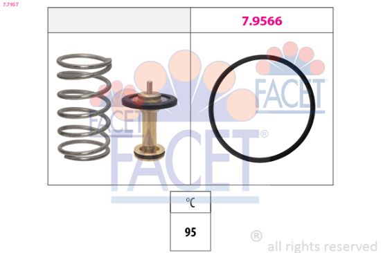 Obrázok Termostat chladenia FACET Made in Italy - OE Equivalent 77957