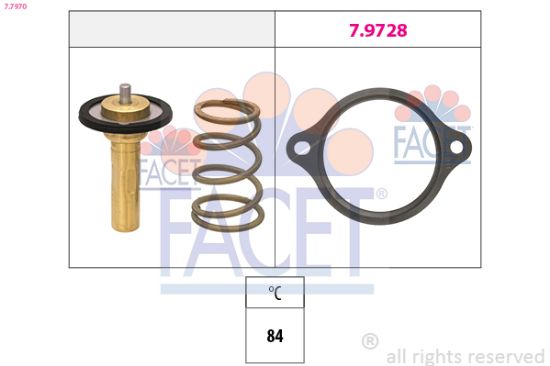 Obrázok Termostat chladenia FACET Made in Italy - OE Equivalent 77970