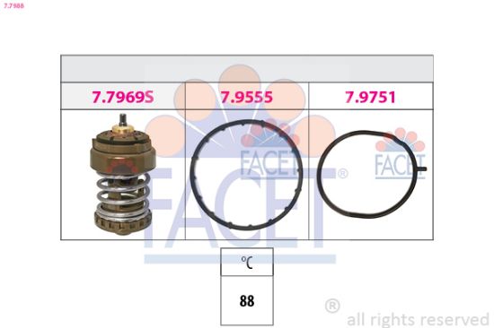 Obrázok Termostat chladenia FACET Made in Italy - OE Equivalent 77988