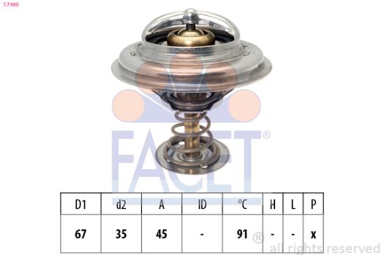 Obrázok Termostat chladenia FACET Made in Italy - OE Equivalent 77989