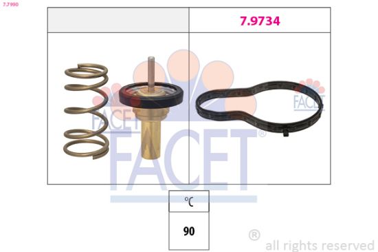 Obrázok Termostat chladenia FACET Made in Italy - OE Equivalent 77990
