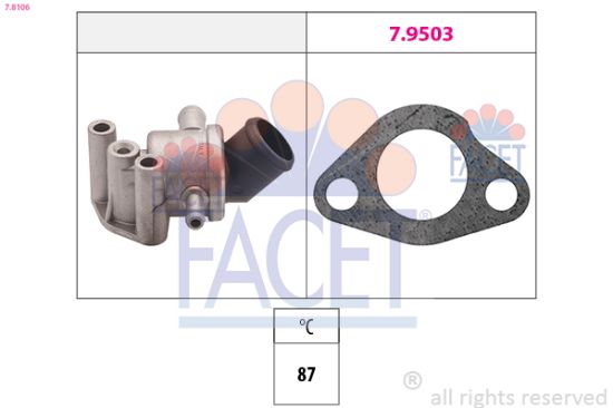 Obrázok Termostat chladenia FACET Made in Italy - OE Equivalent 78106